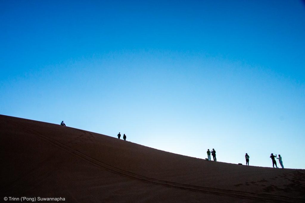 Tourists on a dune